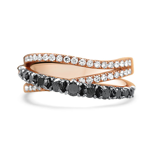 Black Diamond and Diamond Ring