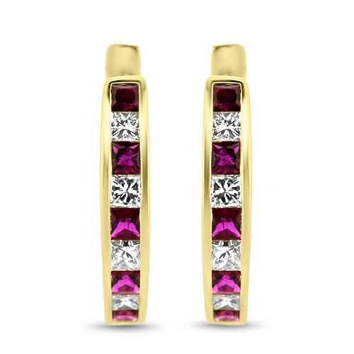Ruby and Diamond Hoop