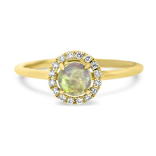 Opal and Diamond Ring