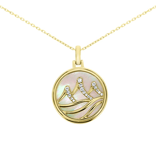 Mother of Pearl and Diamond Pendant