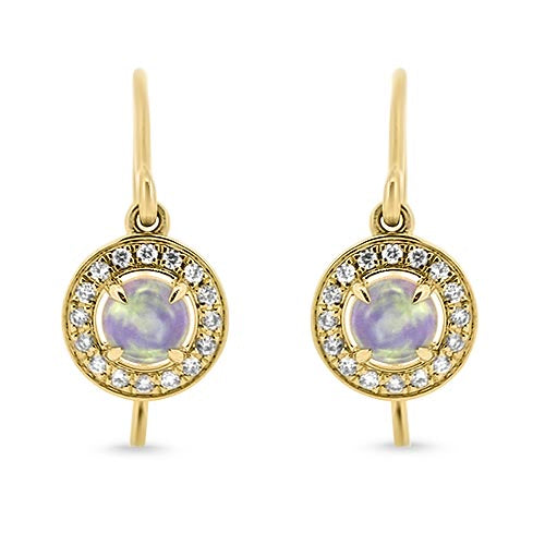 Opal and Diamond Earring