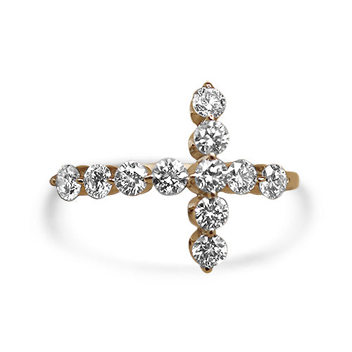 Diamond Cross Ring