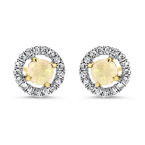 Opal and Diamond Earrings