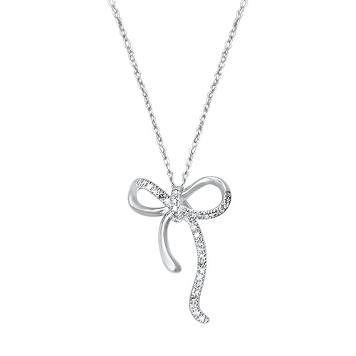 Diamond Bow Pendant