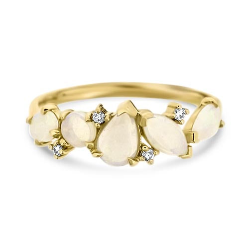 Opal and Diamond Ring