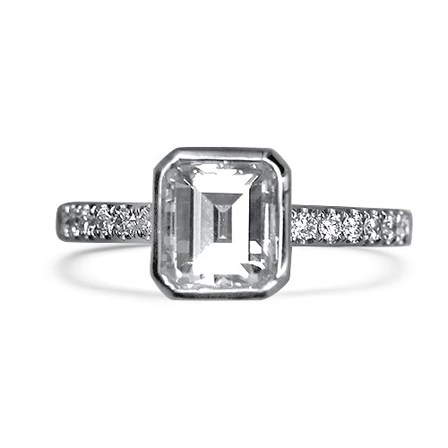 Bezel-Set Radiant Cut Diamond Engagement Ring