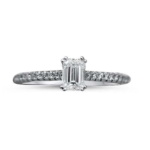 Emerald Cut Diamond Engagement Ring