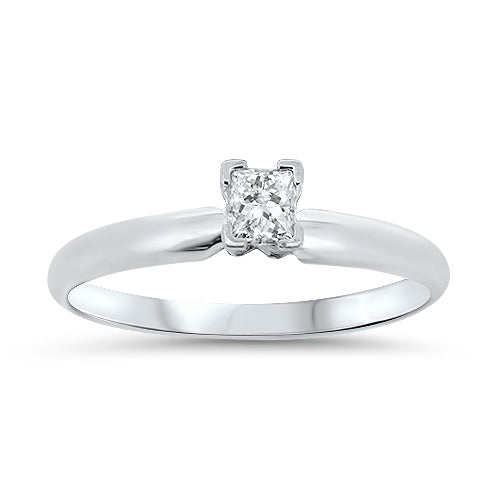 Princess Cut Diamond Solitaire Engagement Ring