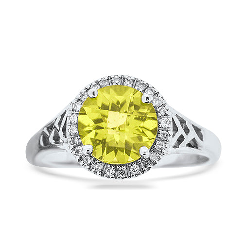 Peridot and Diamond Ring