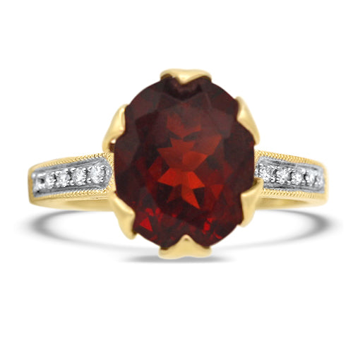 Citrine and Diamond Ring