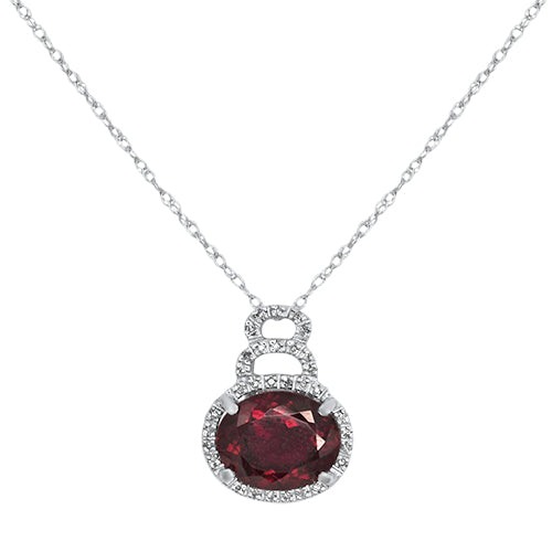 Pink Tourmaline and Diamond Pendant