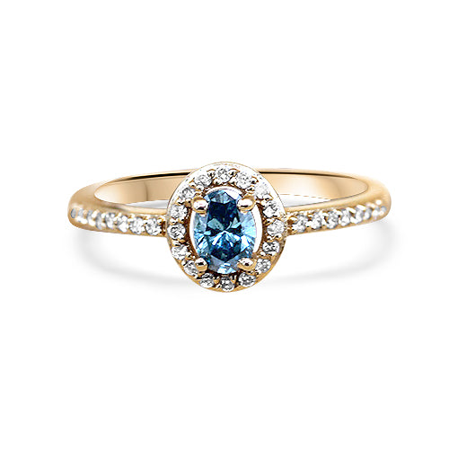 Blue Diamond Ring