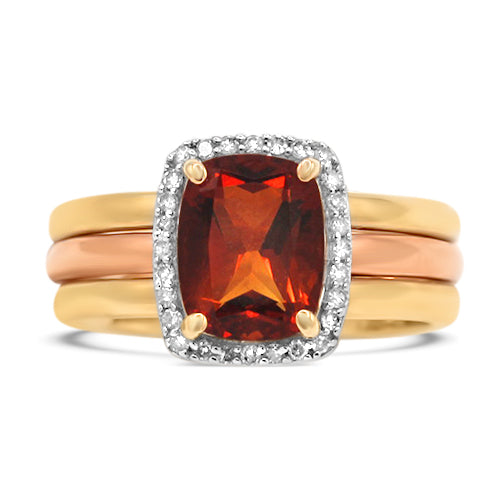 Citrine and Diamond Ring