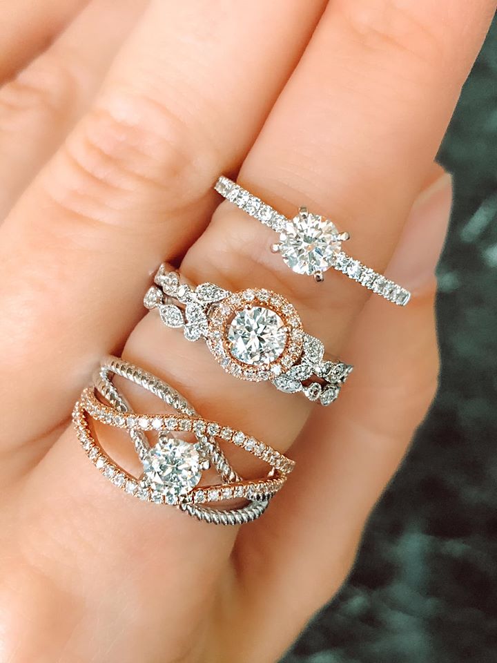 Diamond Rose & White Gold Ring