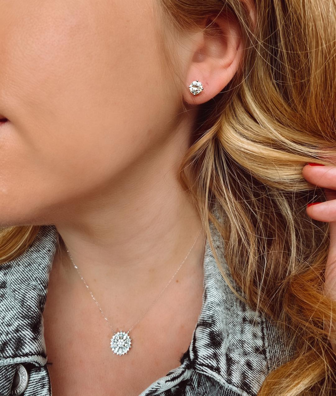 Diamond Floral Necklace