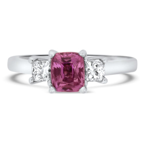 Pink Sapphire and DiamondRing