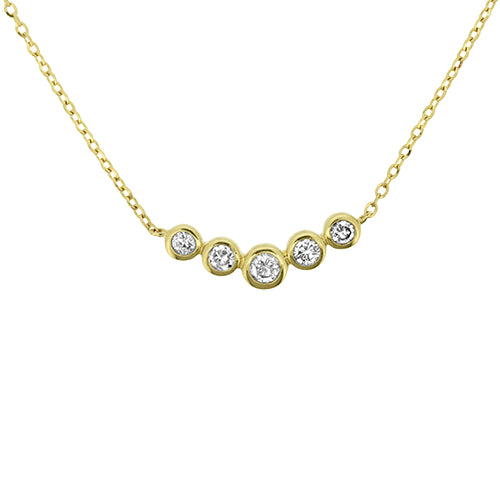 Bezel Diamond Necklace