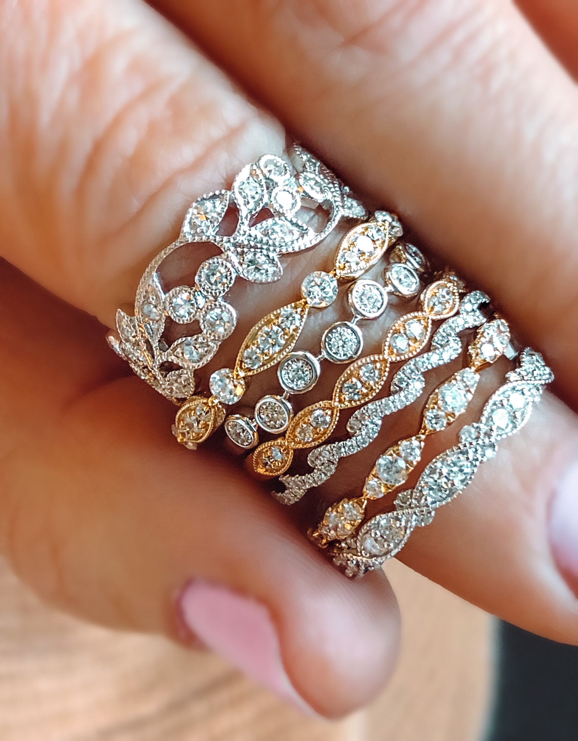 Floral Inspired Diamond Band