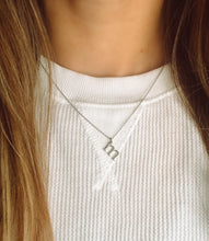 Load image into Gallery viewer, Gold Initial Necklace with Diamond Accent

