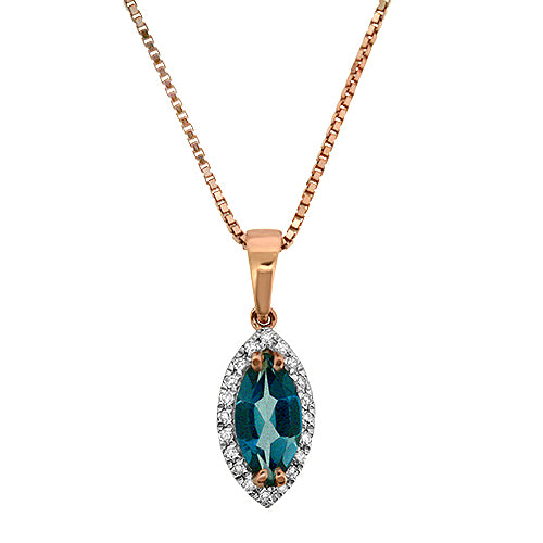London Blue Topaz Pendant