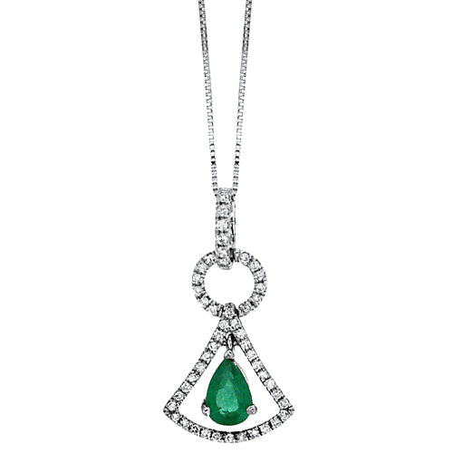 Unique Emerald and Diamond Pendant