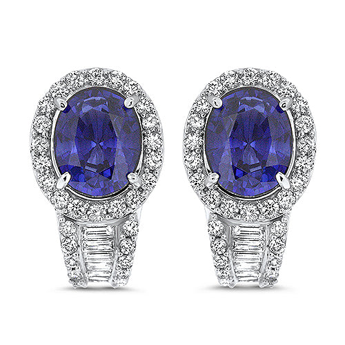 8.13ct Tanzanite and Diamond Earrings