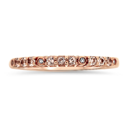 Morganite and Diamond Stacker Ring