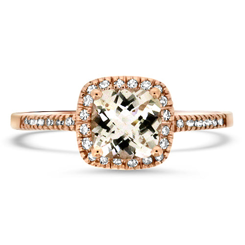 Morganite and Diamond Ring
