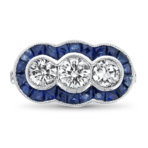 Sapphire & Diamond Ring