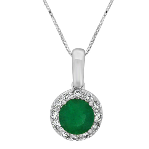 Emerald and Diamond Pendant