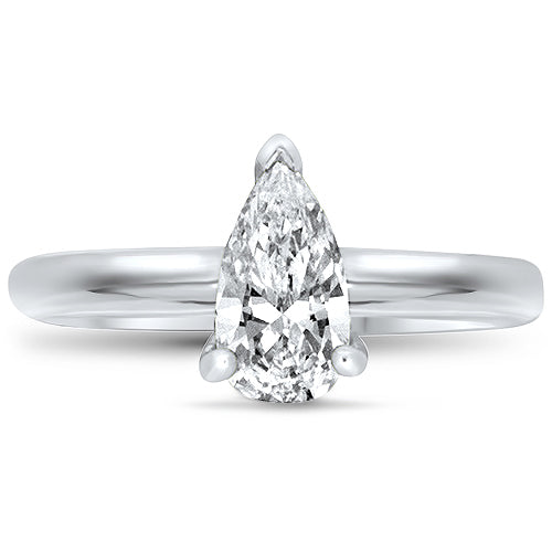 Pear Solitaire Diamond Engagement Ring
