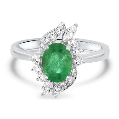 Emerald and Diamond Ring