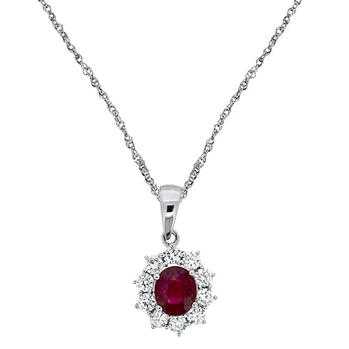 Diamond and Ruby Pendant