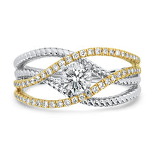 Load image into Gallery viewer, Diamond Rose &amp; White Gold Ring
