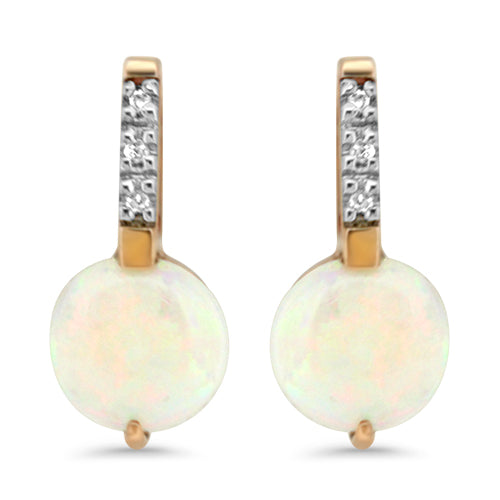Rose Gold Opal Earrings