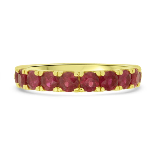Yellow Gold Ruby Band