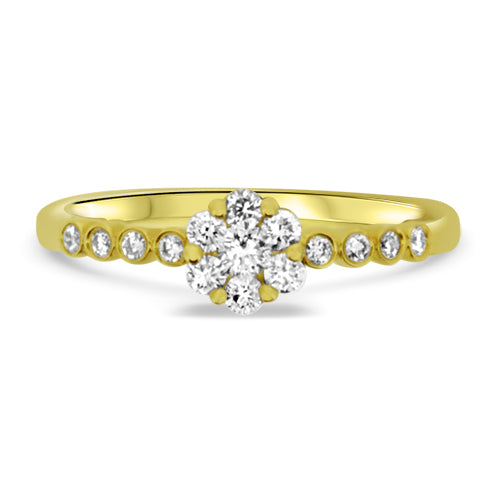 Diamond Flower Ring