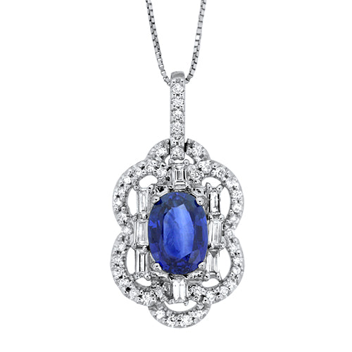 Sapphire and Diamond Pendant