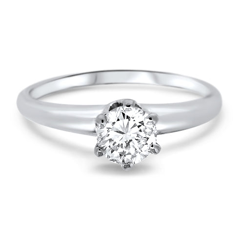 Round Solitaire Diamond Engagement Ring