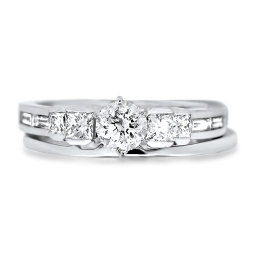White Gold Diamond Wedding Set