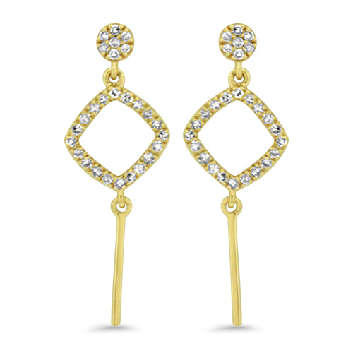 Yellow Gold Diamond Earrings