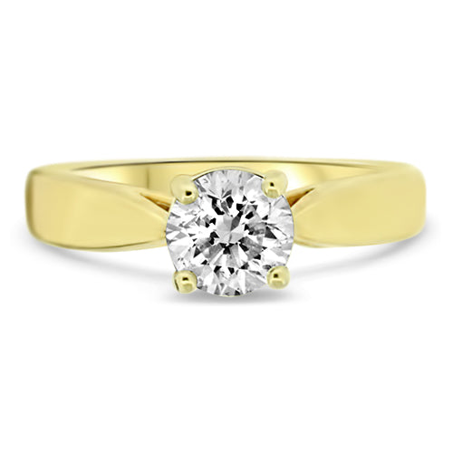 Yellow Gold Diamond Solitaire Ring