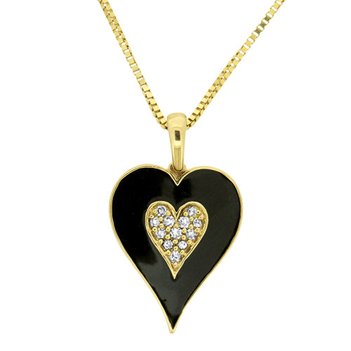 Black Onyx and Diamond Necklace