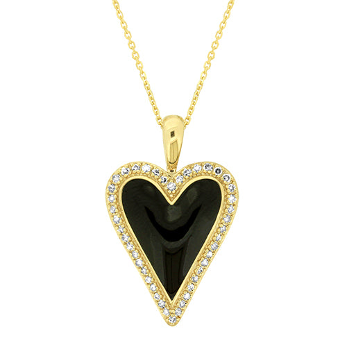 Black Onyx and Diamond Necklace