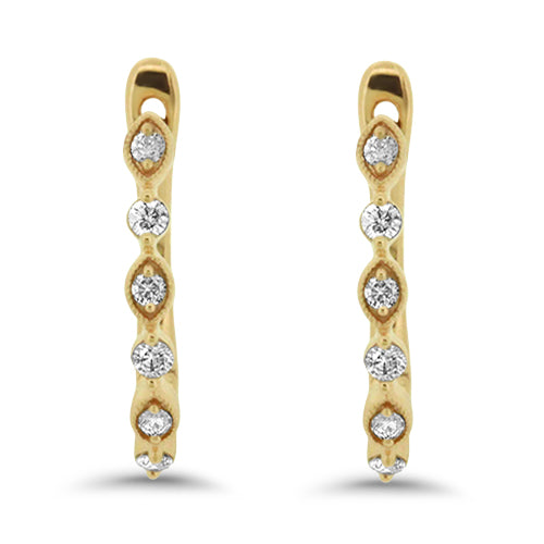 Rose Gold Diamond Hoops