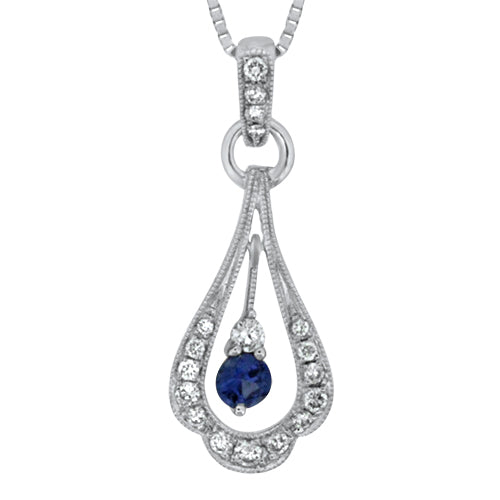 Diamond and Sapphire Pendant