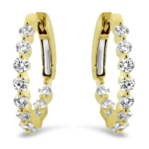 Inside Outside Diamond Hoops