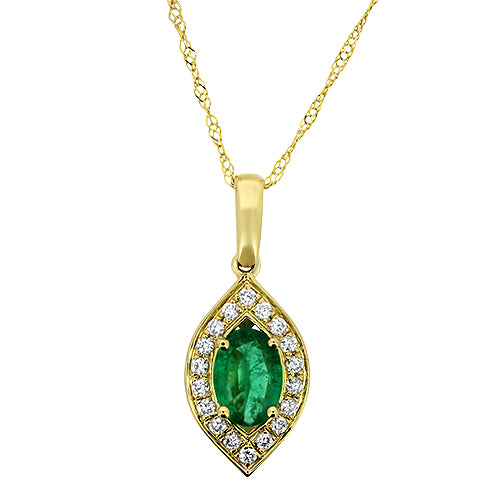 Emerald and Diamond Pendant