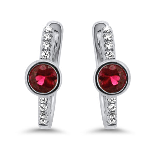 Diamond and Ruby Earrings