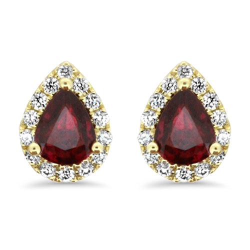 Ruby & Diamond Earrings